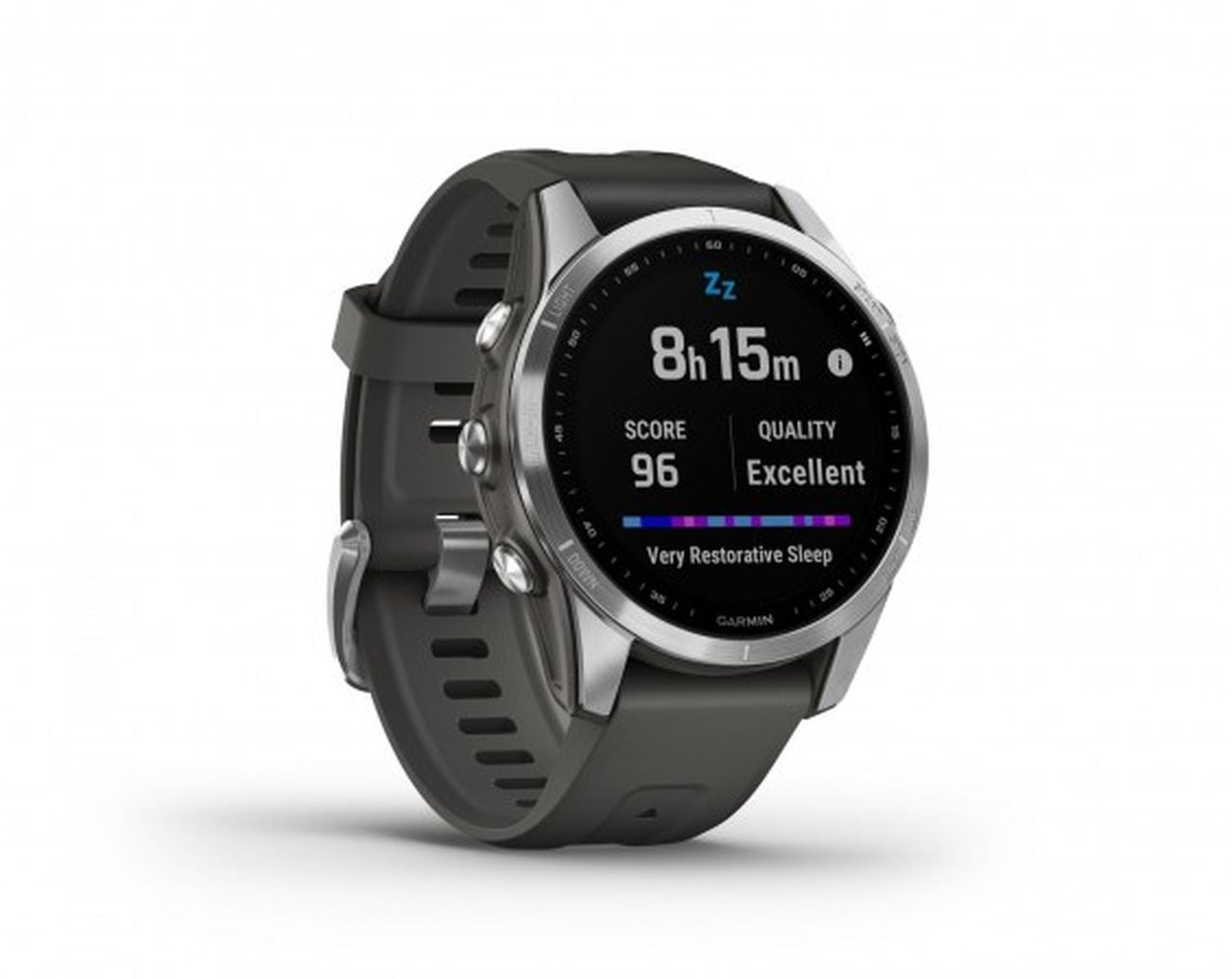 Garmin Fenix 7S Watch - Silver with Graphite Band