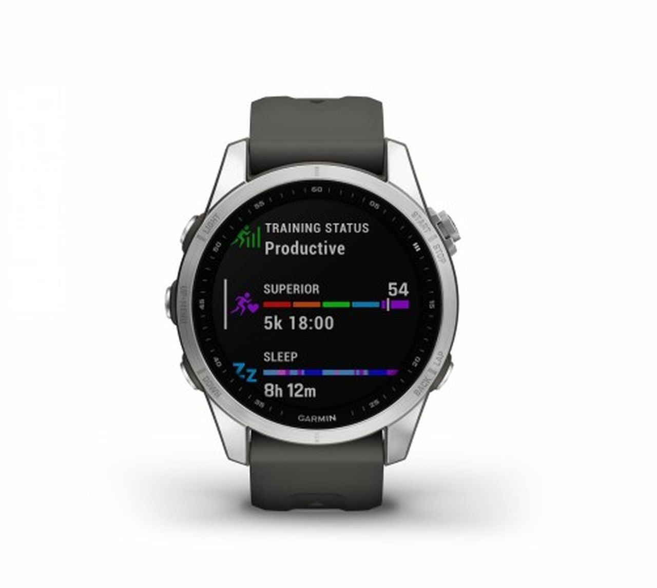 Garmin Fenix 7S Watch - Silver with Graphite Band