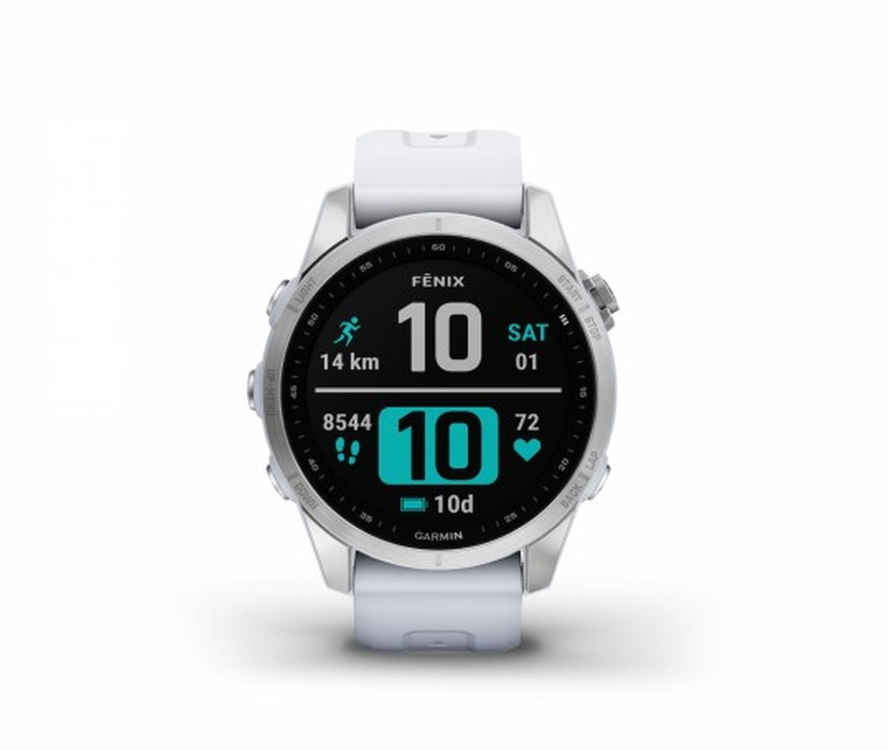 Garmin Fenix 7S Watch - Silver with Whitestone Band