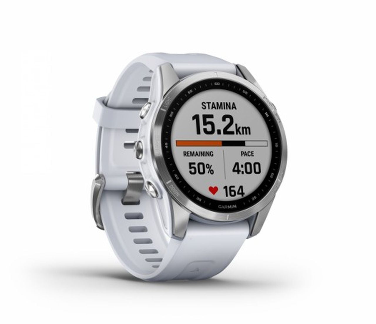 Garmin Fenix 7S Watch - Silver with Whitestone Band