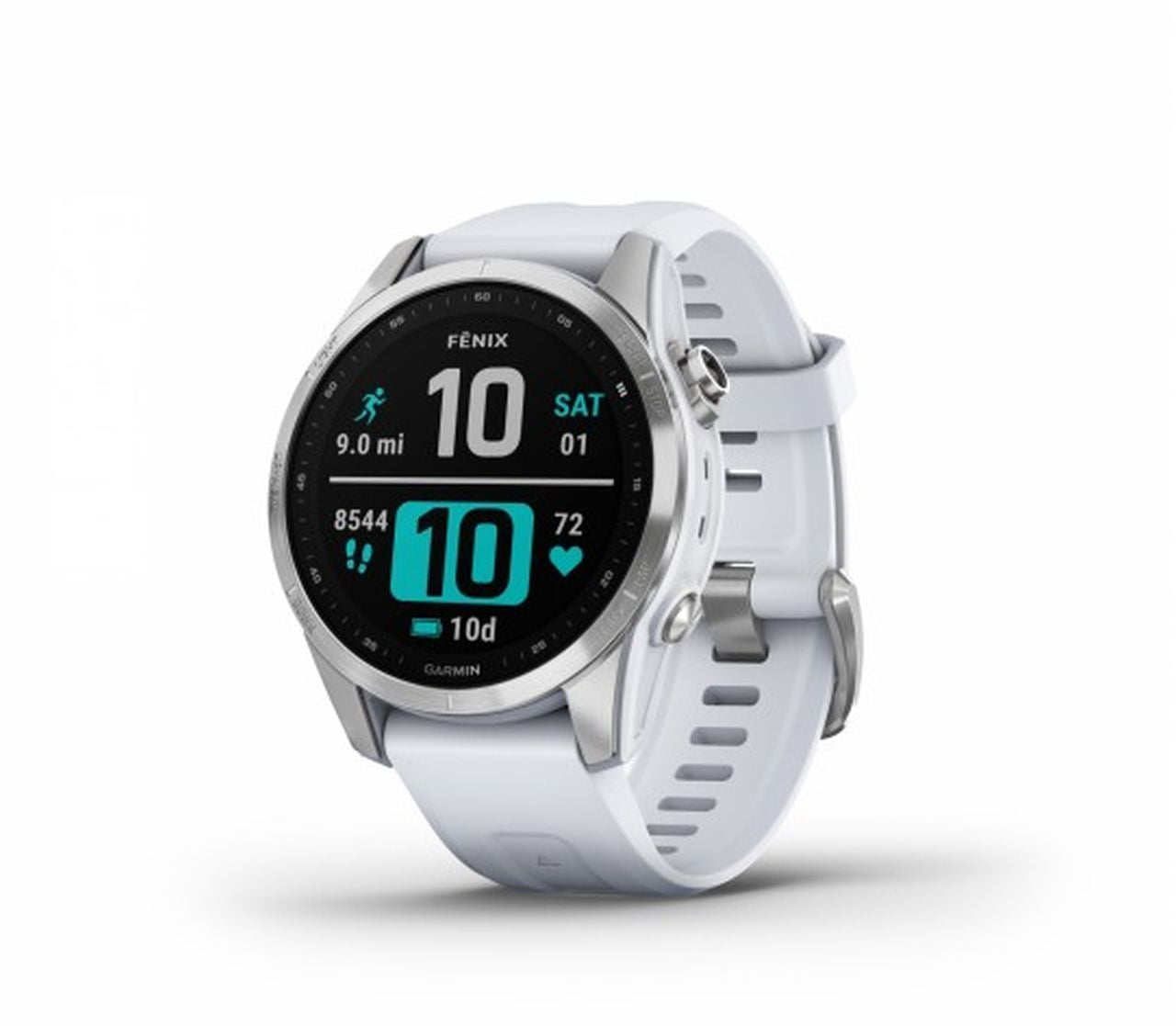 Garmin Fenix 7S Watch - Silver with Whitestone Band