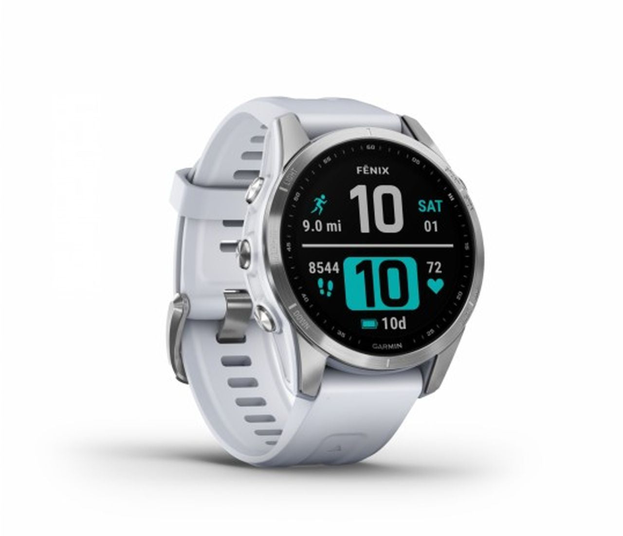 Garmin Fenix 7S Watch - Silver with Whitestone Band