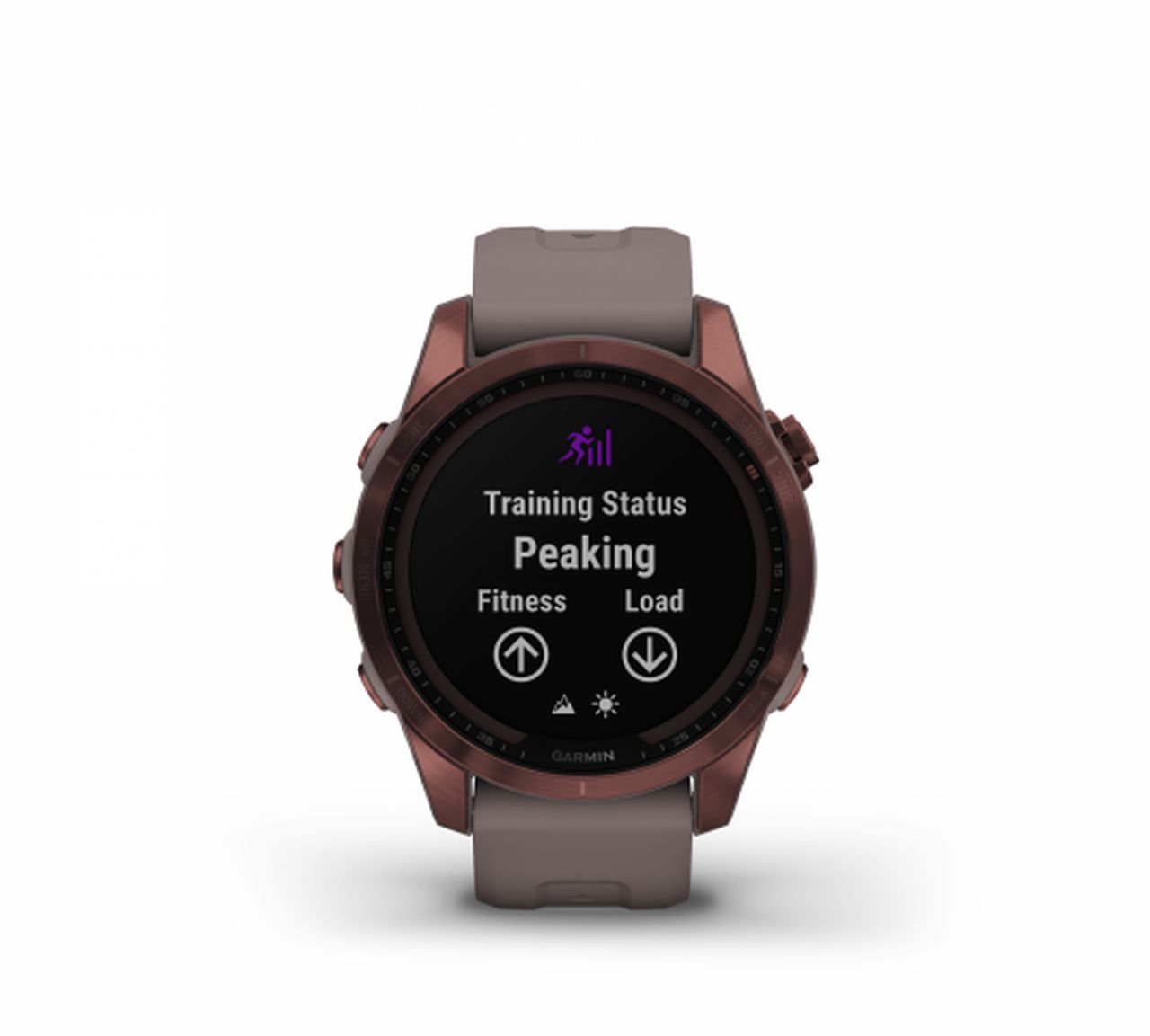 Garmin Fenix 7S Sapphire Solar Watch - Dark Bronze Titanium with Shale Grey Band