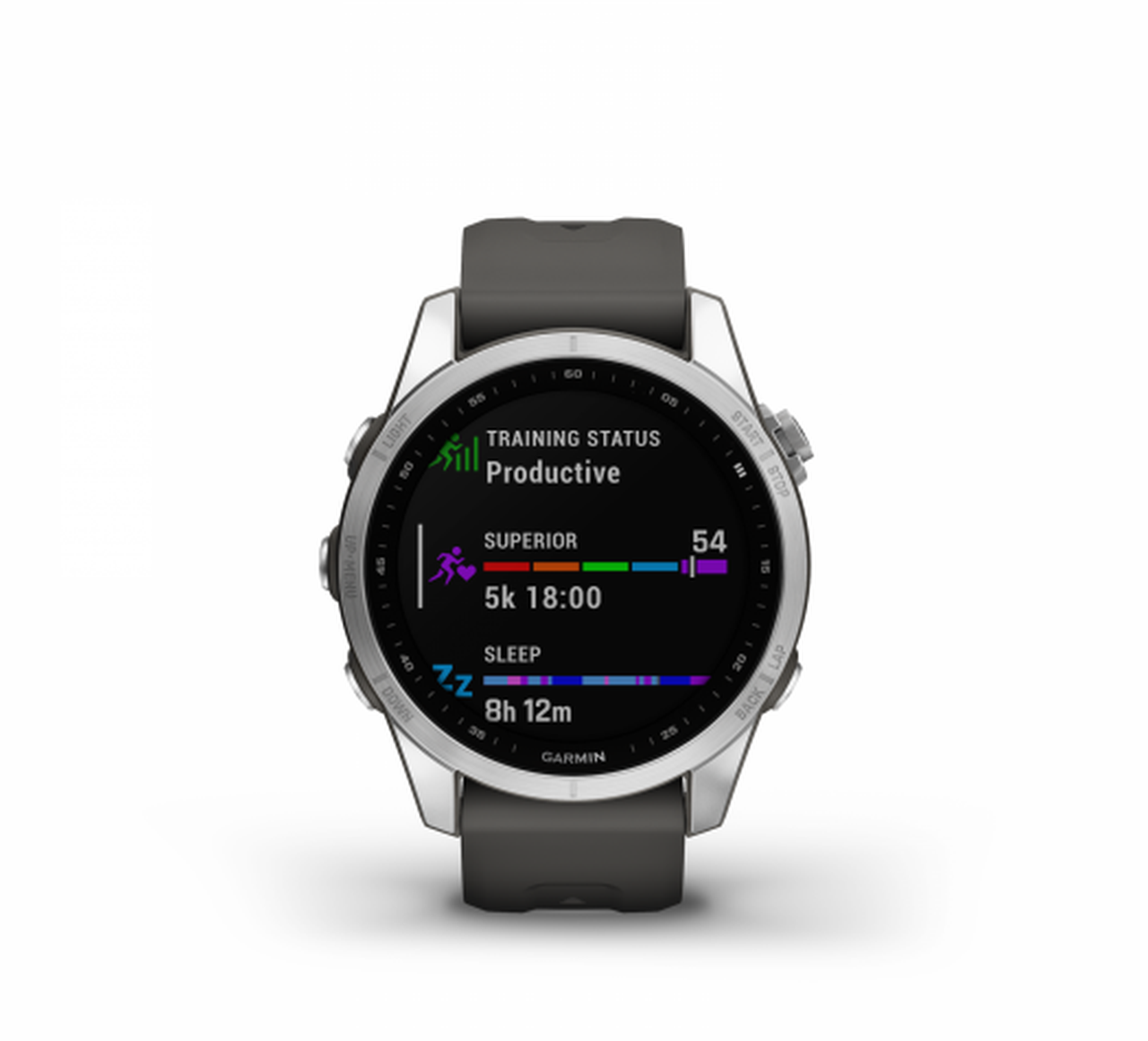 Garmin Fenix 7 Watch - Silver with Graphite Band