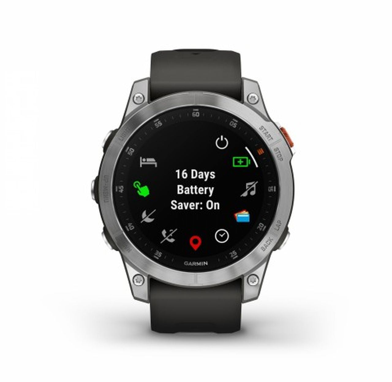 Garmin Epix Gen 2 Watch - Slate Stainless Steel with Silicon Band