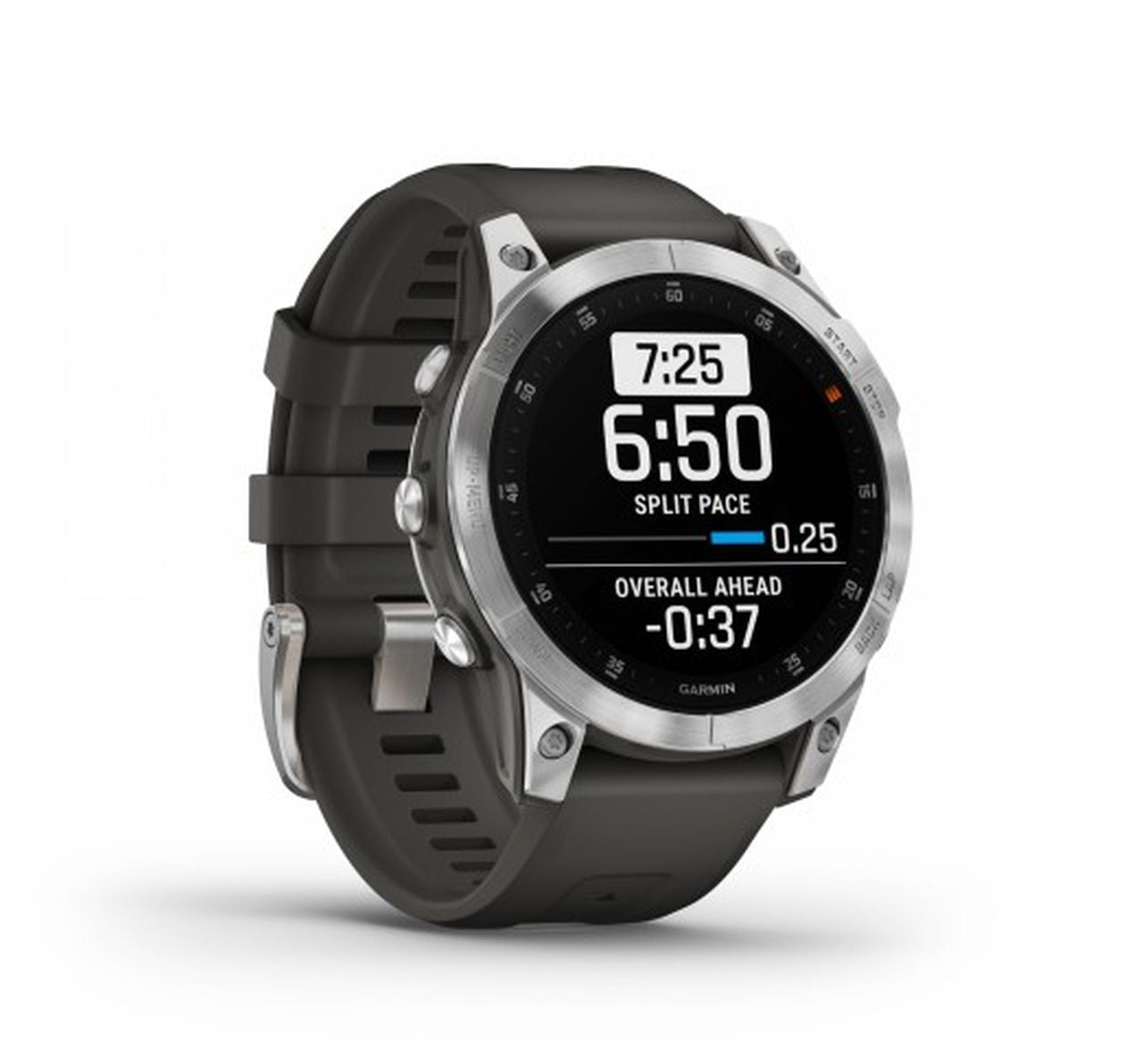 Garmin Epix Gen 2 Watch - Slate Stainless Steel with Silicon Band