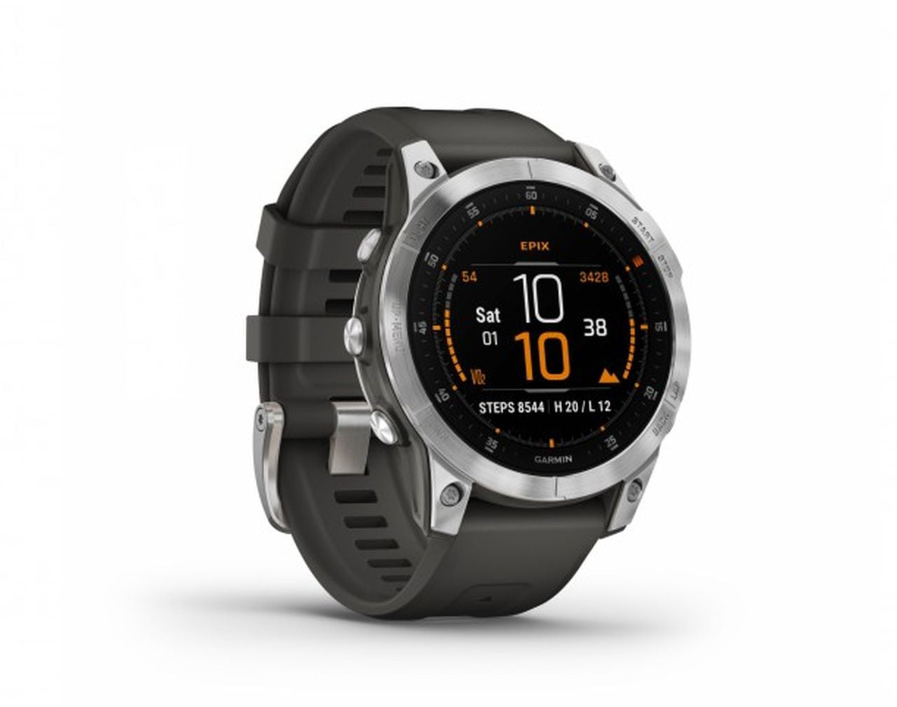 Garmin Epix Gen 2 Watch - Slate Stainless Steel with Silicon Band