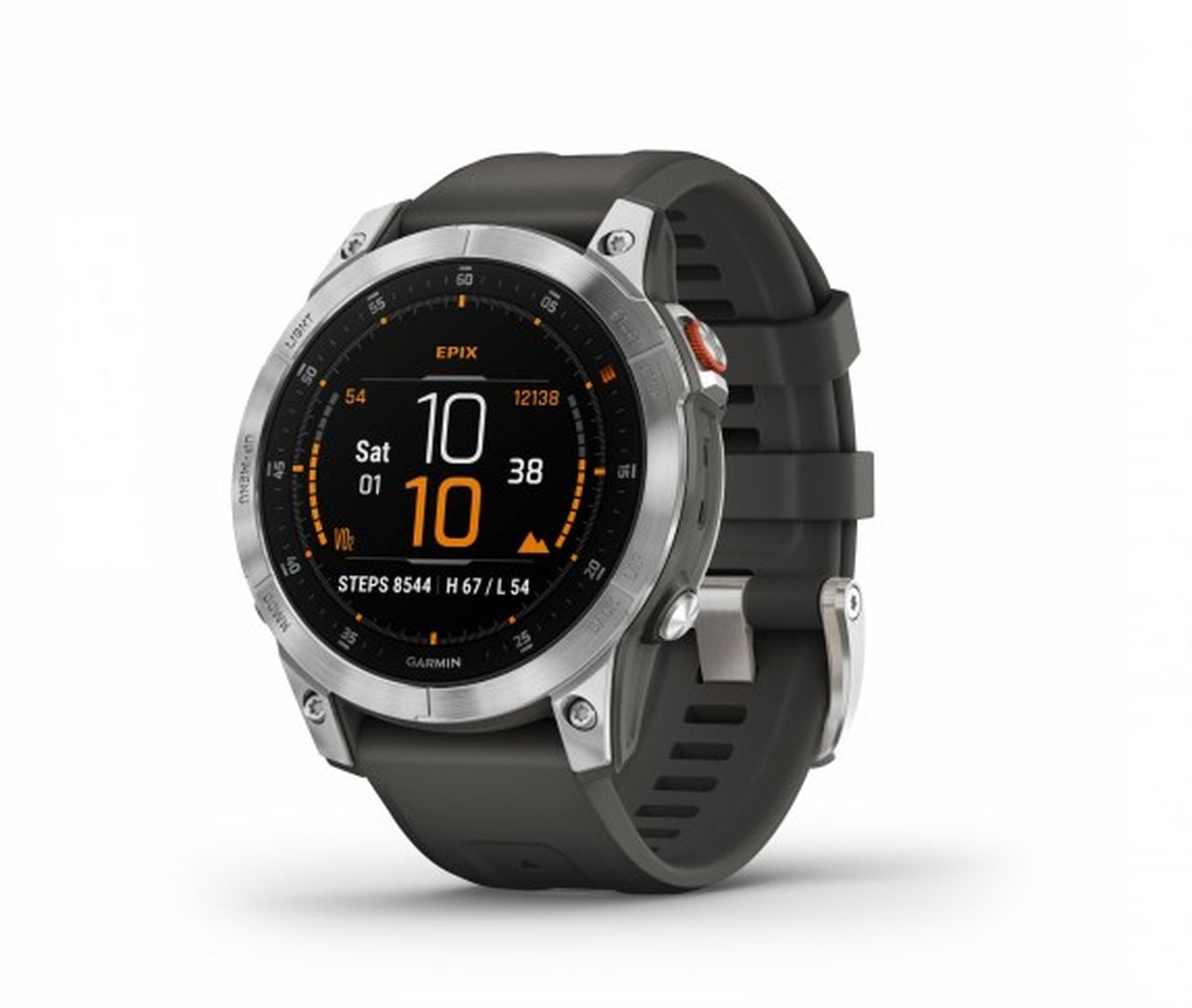 Garmin Epix Gen 2 Watch - Slate Stainless Steel with Silicon Band