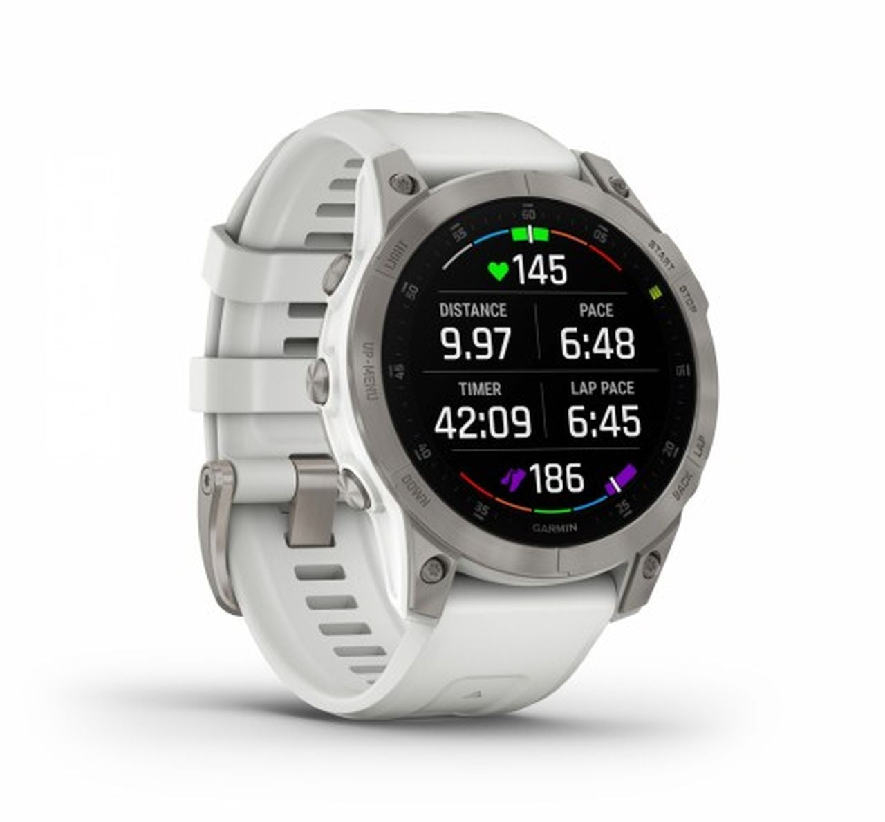 Garmin Epix Gen 2 Watch - Carrera White Titanium with Silicon Band