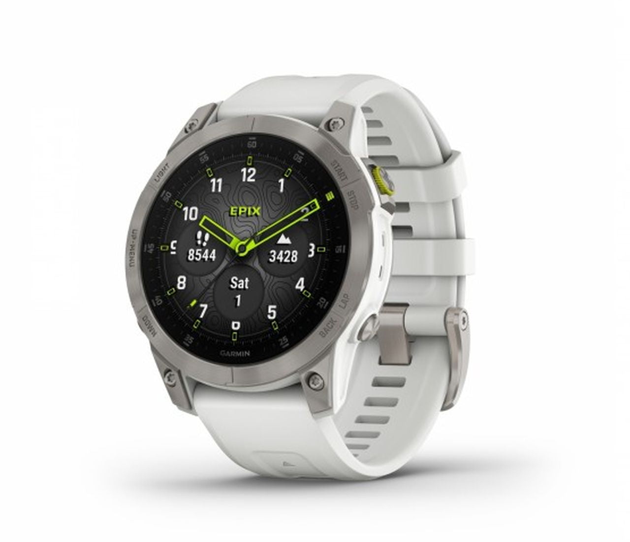 Garmin Epix Gen 2 Watch - Carrera White Titanium with Silicon Band