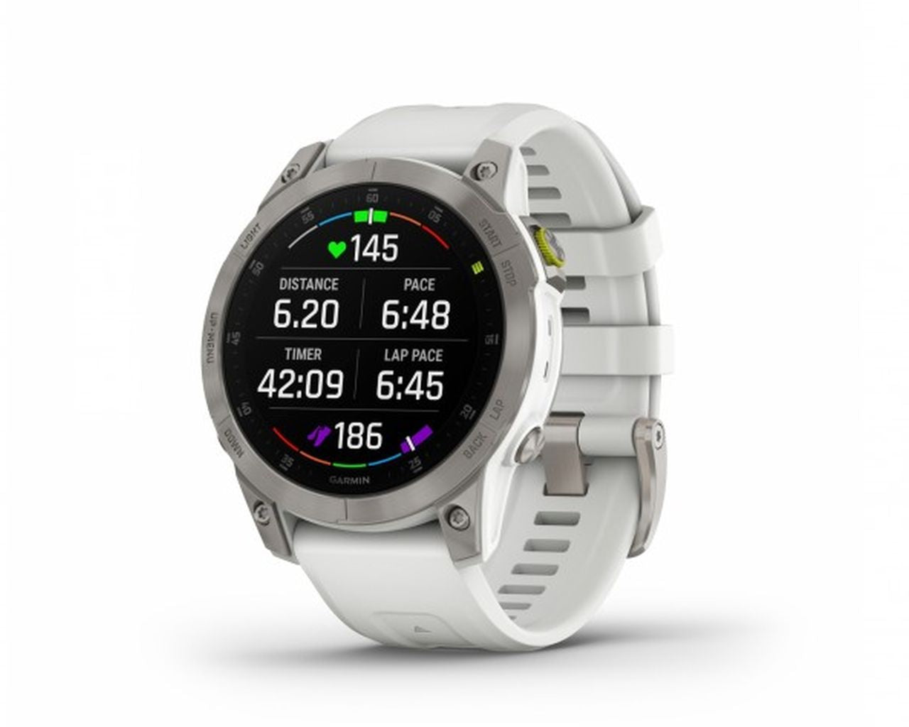 Garmin Epix Gen 2 Watch - Carrera White Titanium with Silicon Band