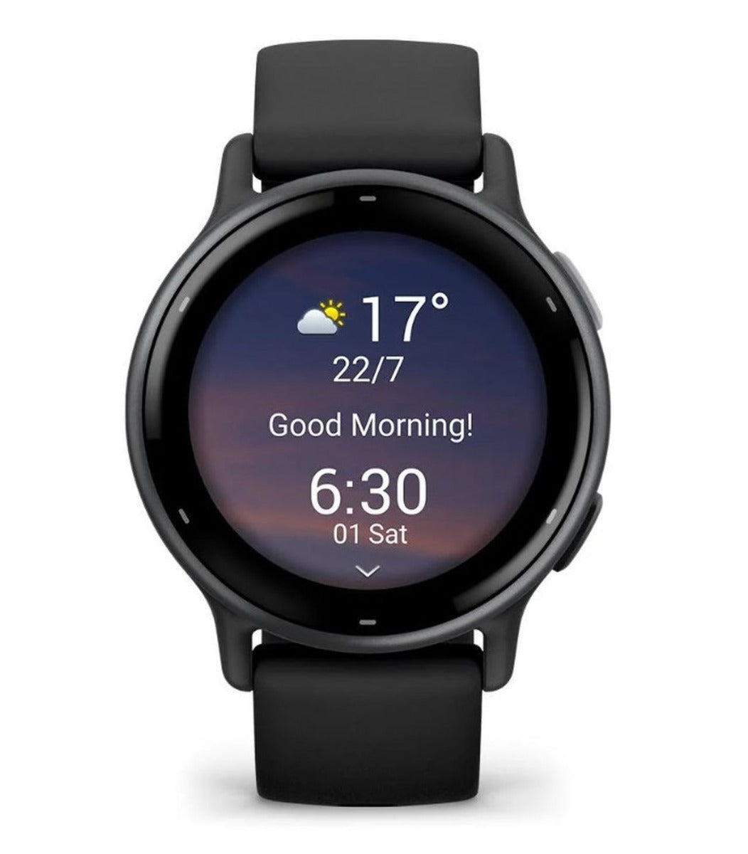 Garmin Vivoactive 5 Smart Watch - Slate Aluminium Bezel with Black Case and Silicone Band