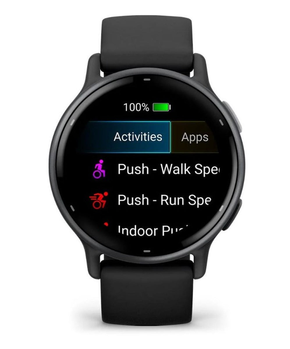 Garmin Vivoactive 5 Smart Watch - Slate Aluminium Bezel with Black Case and Silicone Band