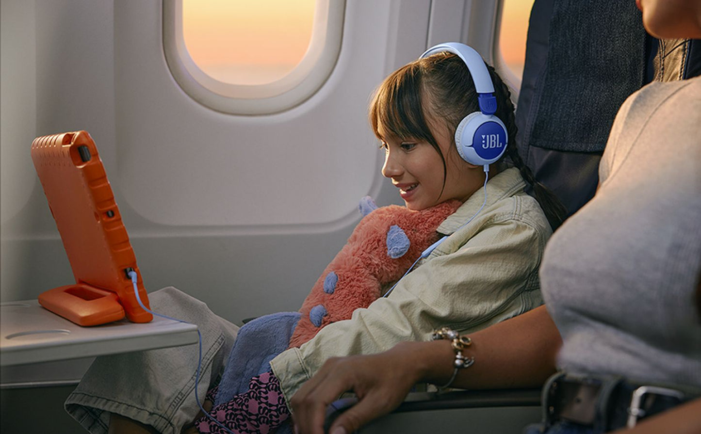 JBL - JR320 Kids Wired On Ear Headphones - Blue