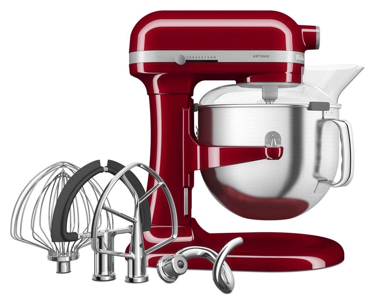 KitchenAid - 6.6L Artisan Bowl Lift Mixer - Empire Red
