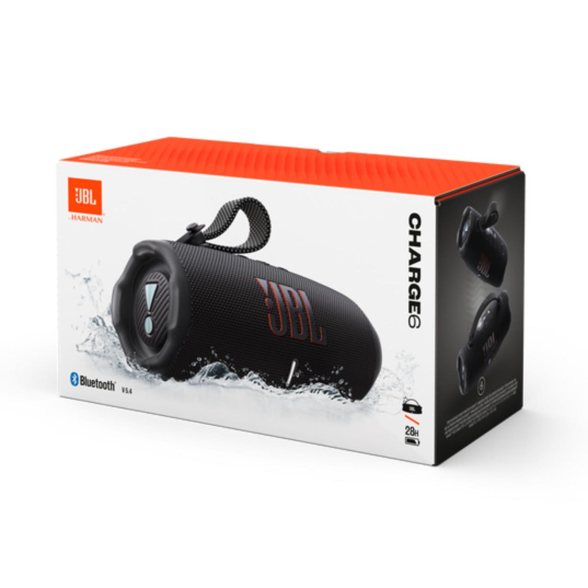 JBL - Charge 6 Bluetooth Speaker w Strap - Black