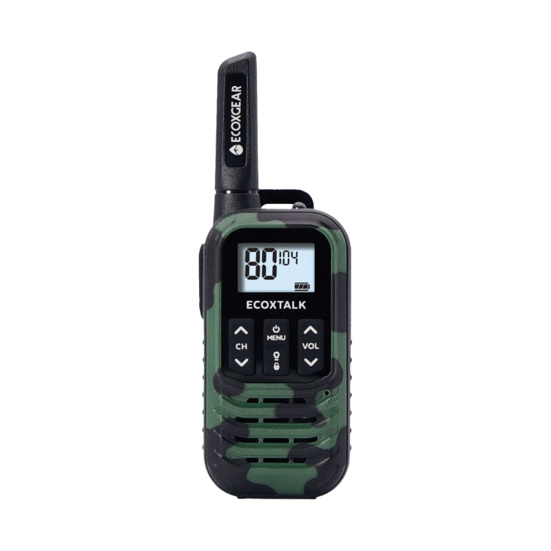 EcoX UHF 0.5W 2 Pk Blk/GrnCamo