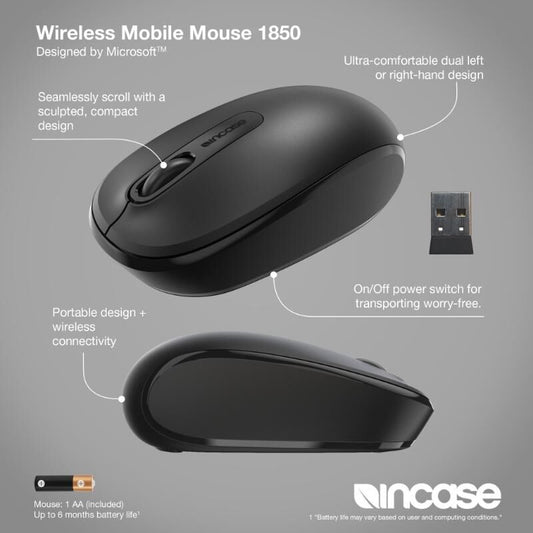 Incase Wireless Mouse 1850 BK - Wholesales Supply