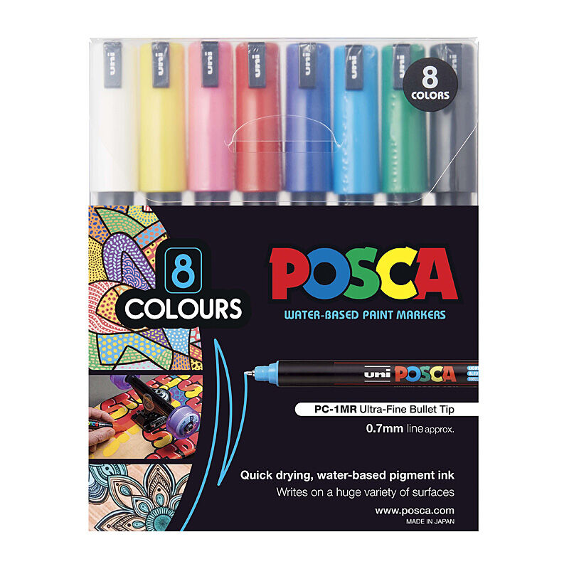 Posca PC-1MR UltraFine Ast Pk8 - Wholesales Supply