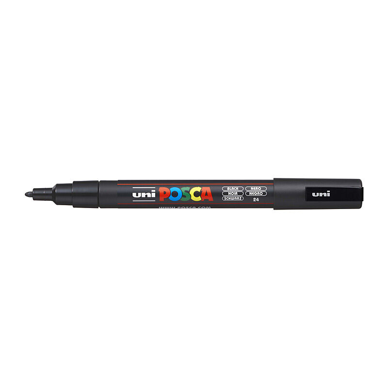 Posca PC-3M Fine Blt Mrkr Blk - Wholesales Supply