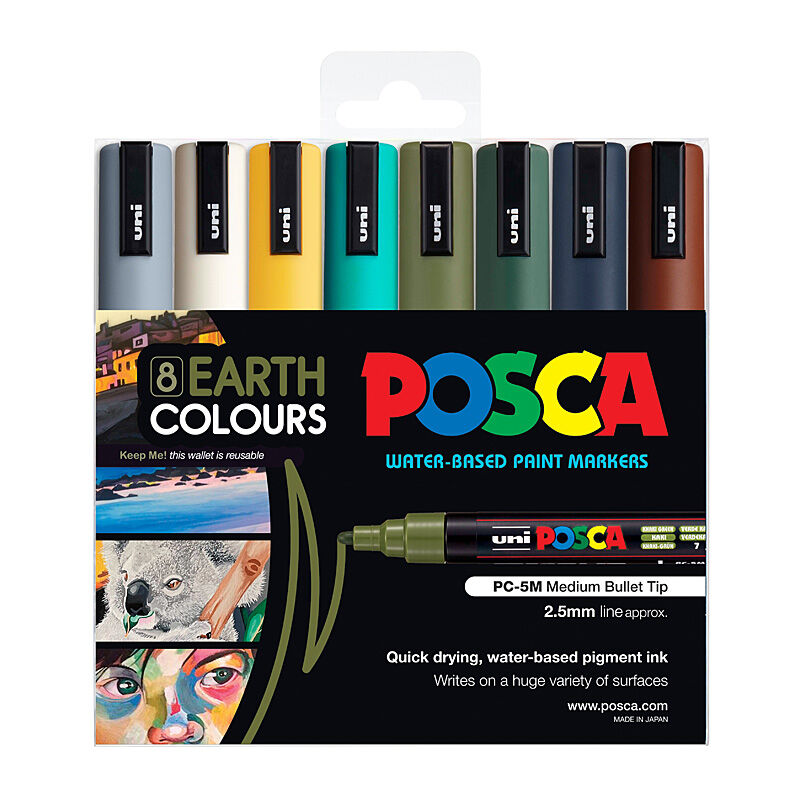 Posca PC-5M Med Blt Earth Pk8 - Wholesales Supply