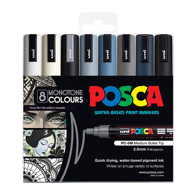 Posca PC-5M Med Blt Mono Pk8 - Wholesales Supply