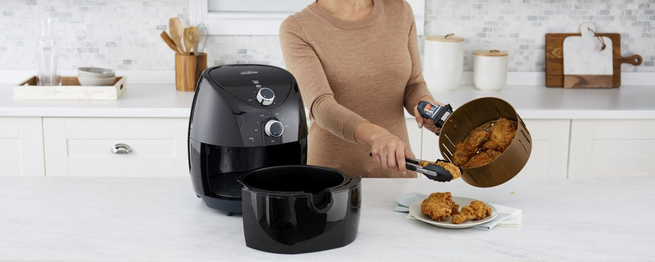 Sunbeam - Copper Infused DuraCeramic Air Fryer - Black