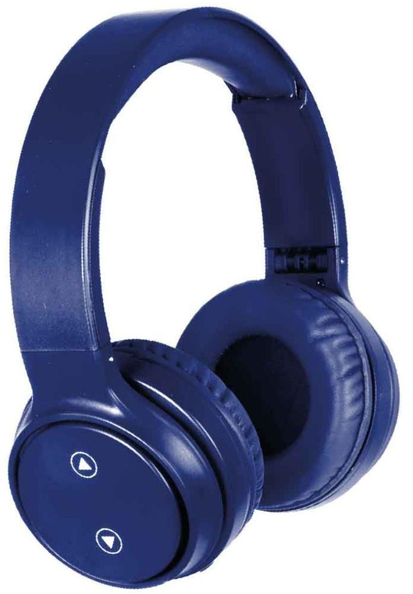 Laser - Foldable Bluetooth Headphones with Mic - Navy Blue