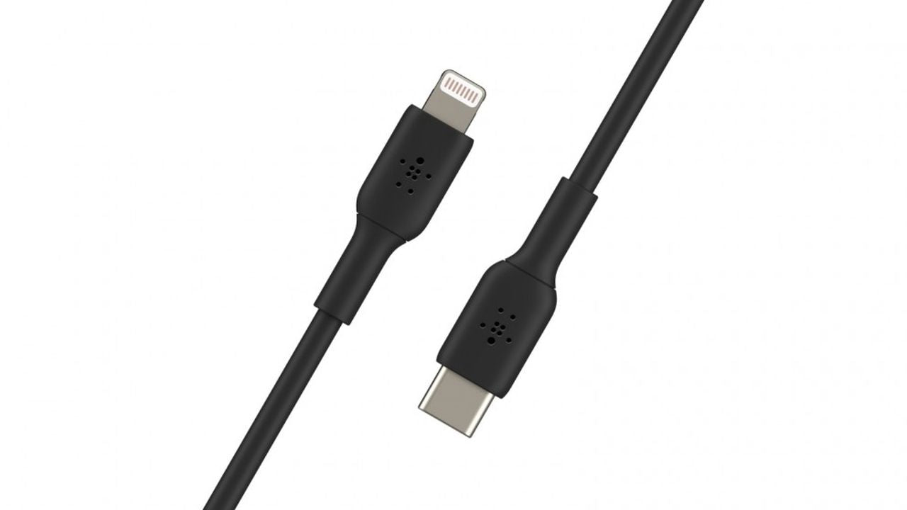 Belkin BoostCharge 1m UCB-C to Lightning Cable - Black