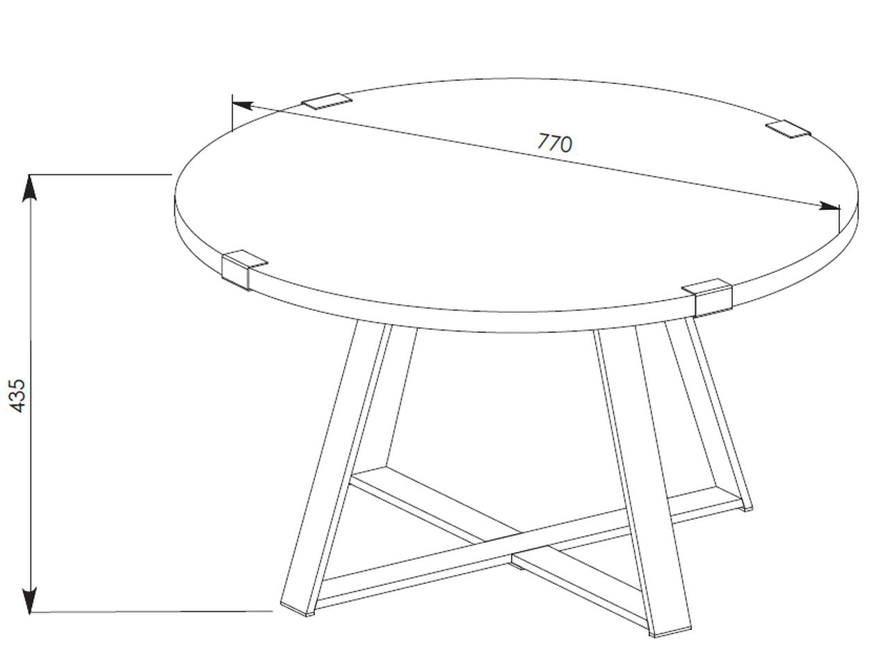 Criterion Capri 77cm Coffee Table - Dark Oak