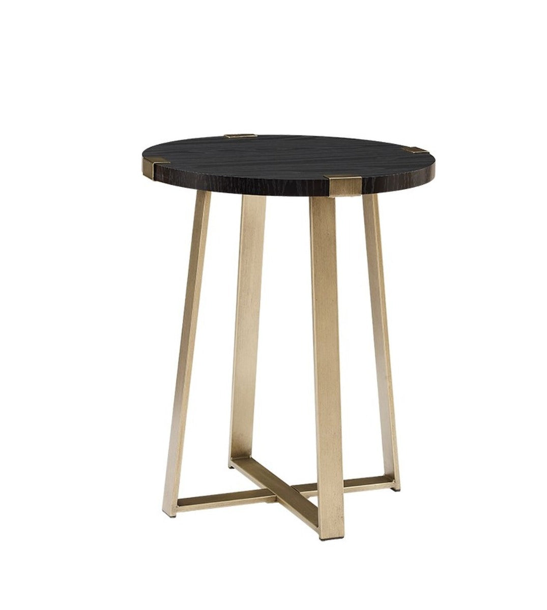 Criterion Capri End Table Black - Brushed Gold