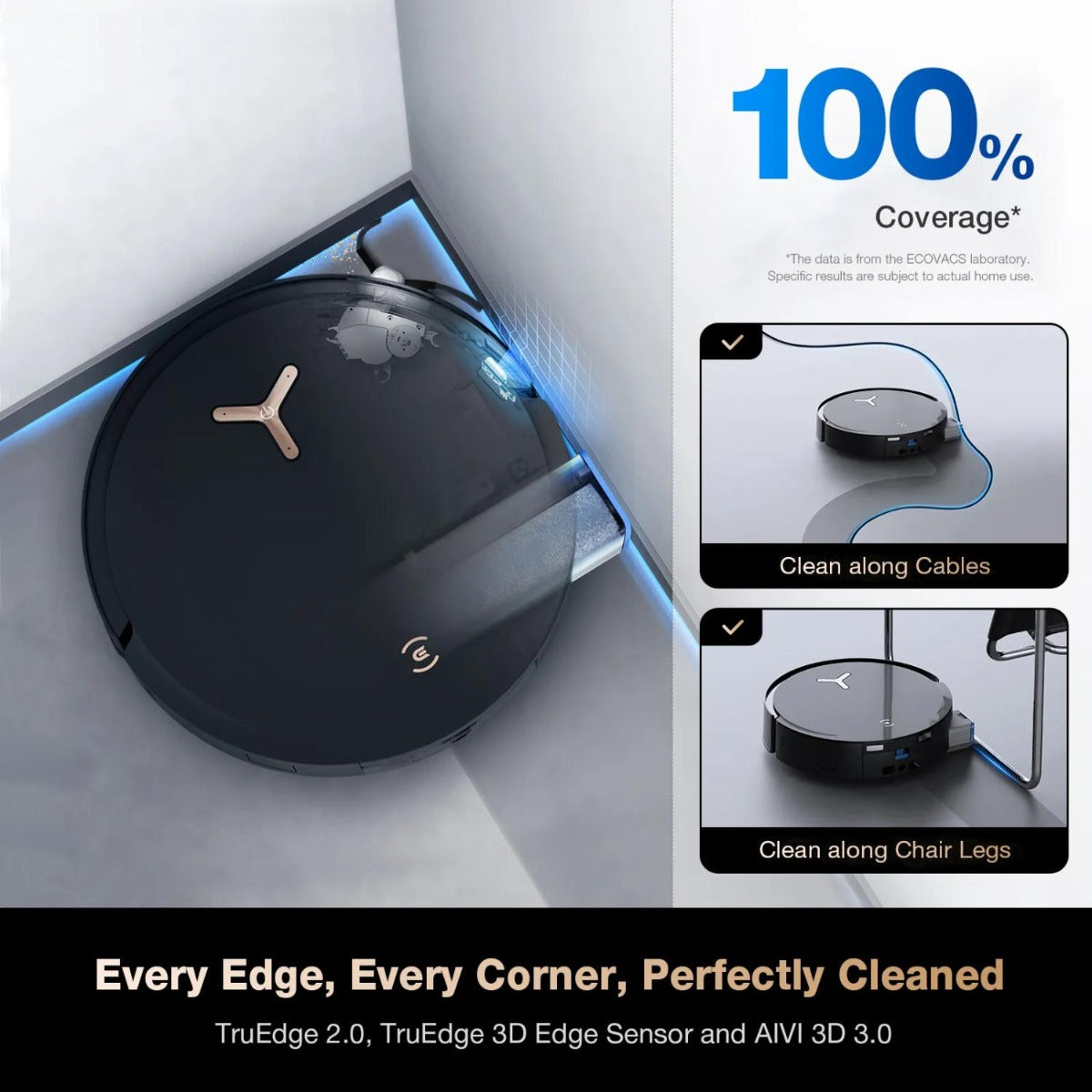 Ecovacs - Deebot X8 Pro Omni Robotic Vacuum Cleaner - Black