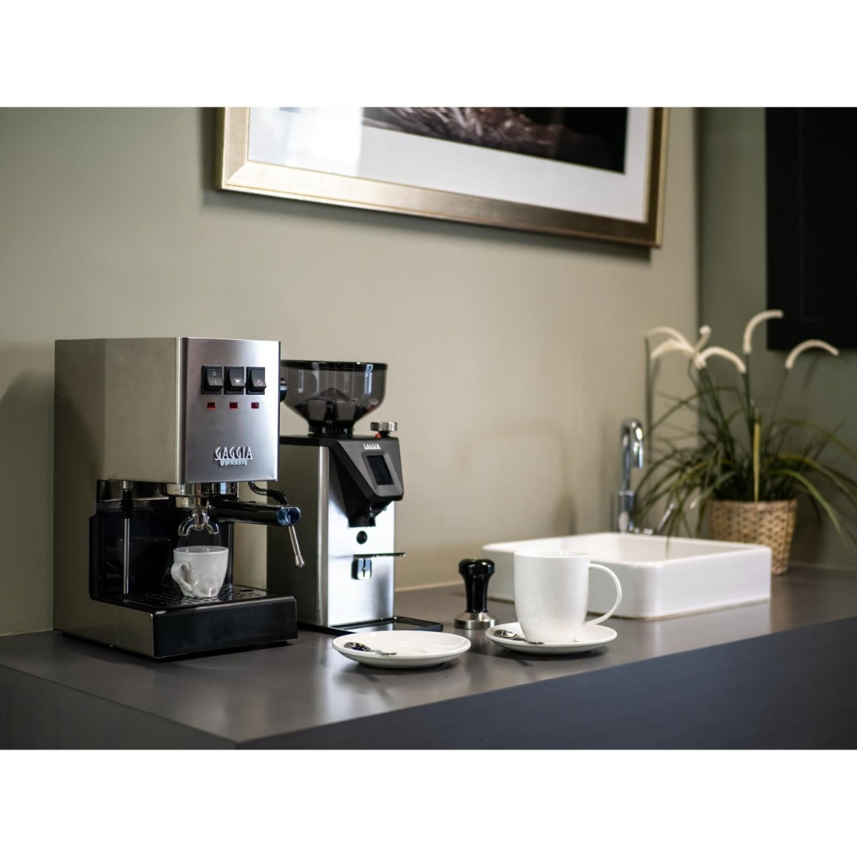 Gaggia - Classic E24 Manual Machine - Inox RI9481/11 + Premium Grinder MDF55