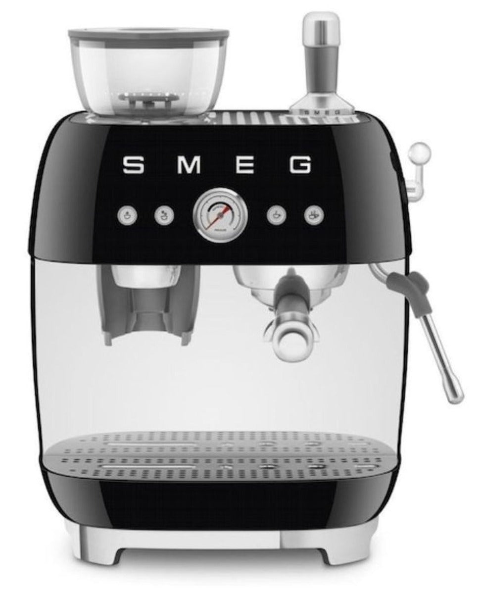 Smeg - Espresso Coffee Machine with Grinder - Black