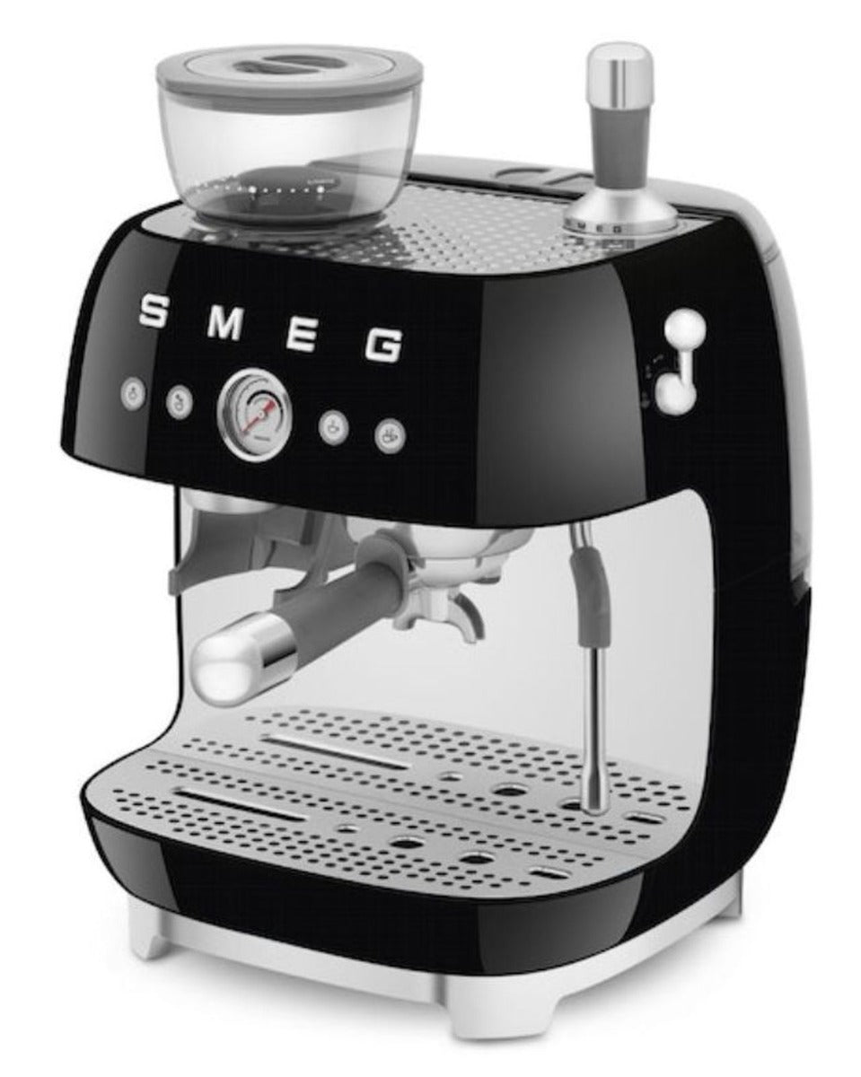 Smeg - Espresso Coffee Machine with Grinder - Black
