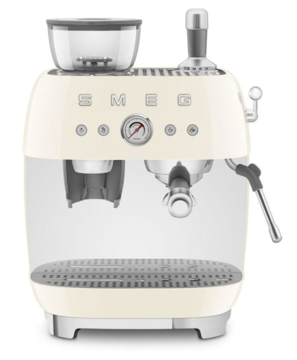 Smeg - Espresso Coffee Machine with Grinder - Cream