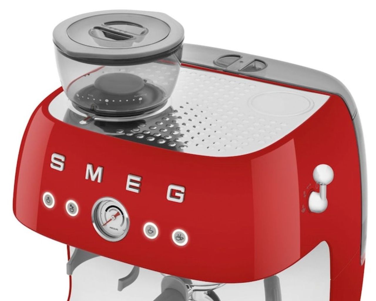 Smeg - Espresso Coffee Machine with Grinder - Red