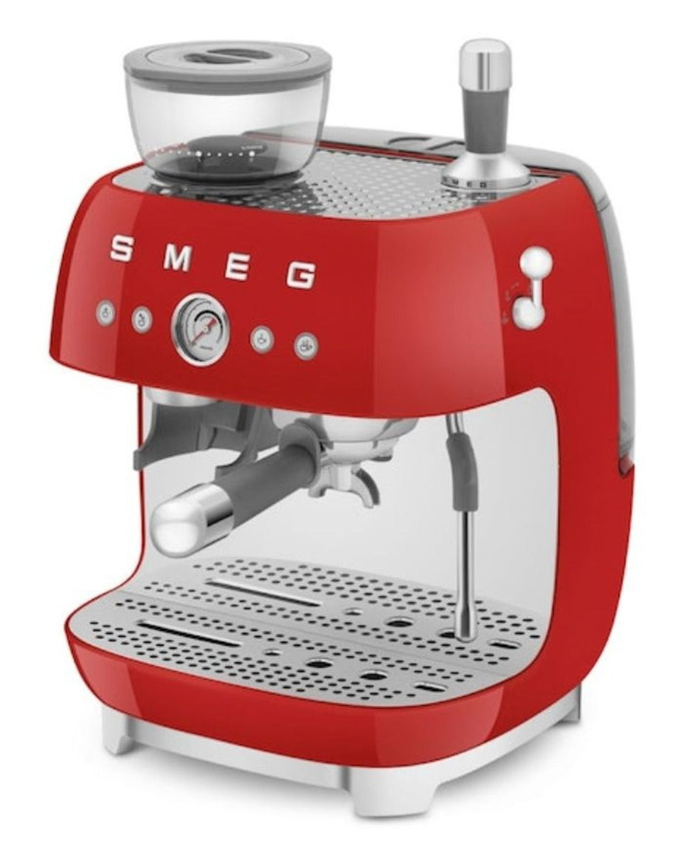 Smeg - Espresso Coffee Machine with Grinder - Red