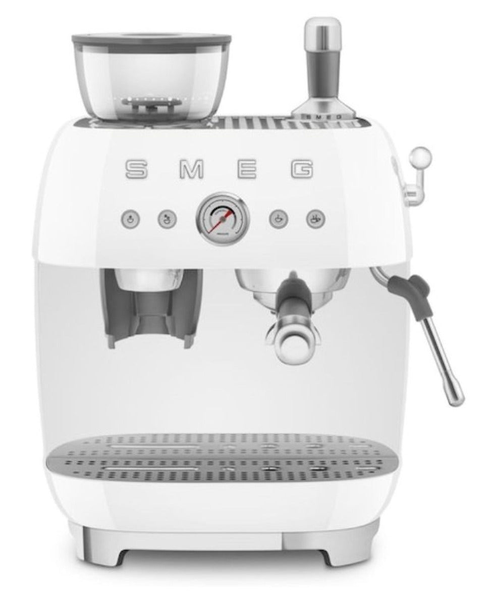 Smeg - Espresso Coffee Machine with Grinder - White
