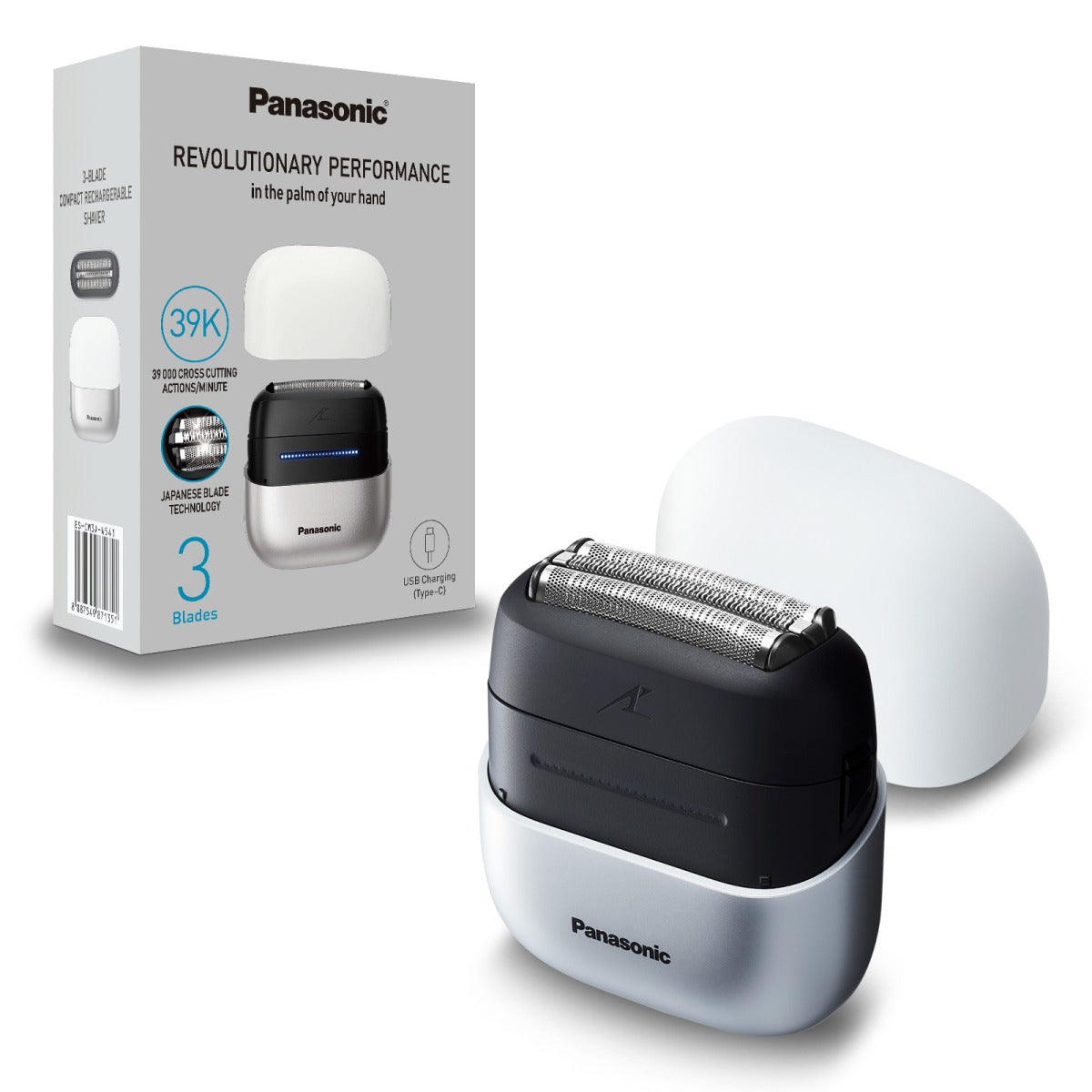 Panasonic - 3 Blade Compact Shaver - White