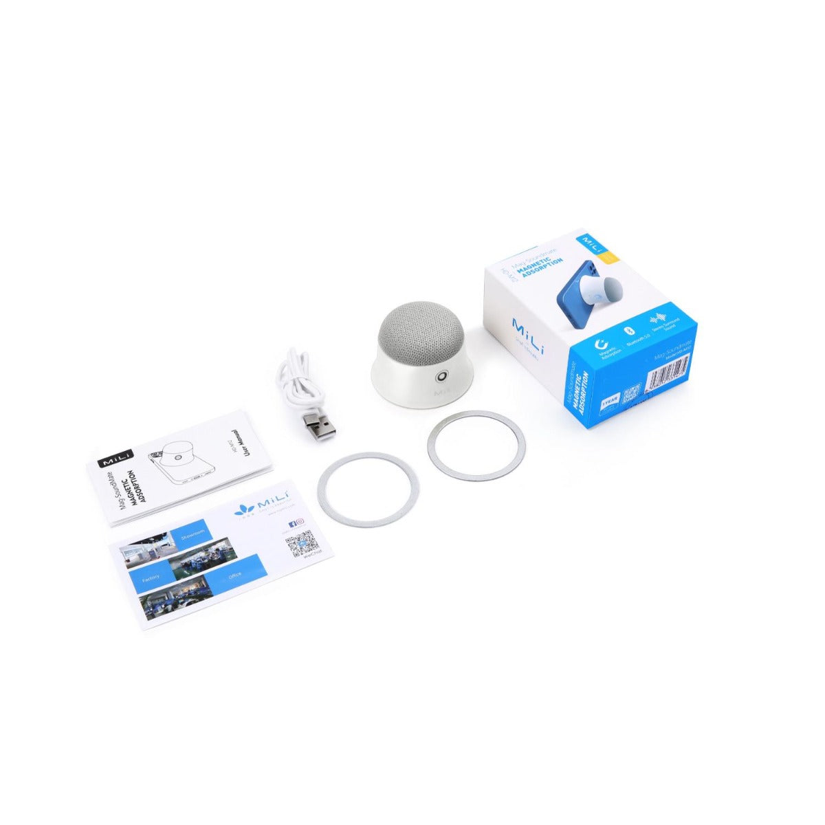 Mili - Mag-SoundMate Mini MagSafe Bluetooth Speaker - White