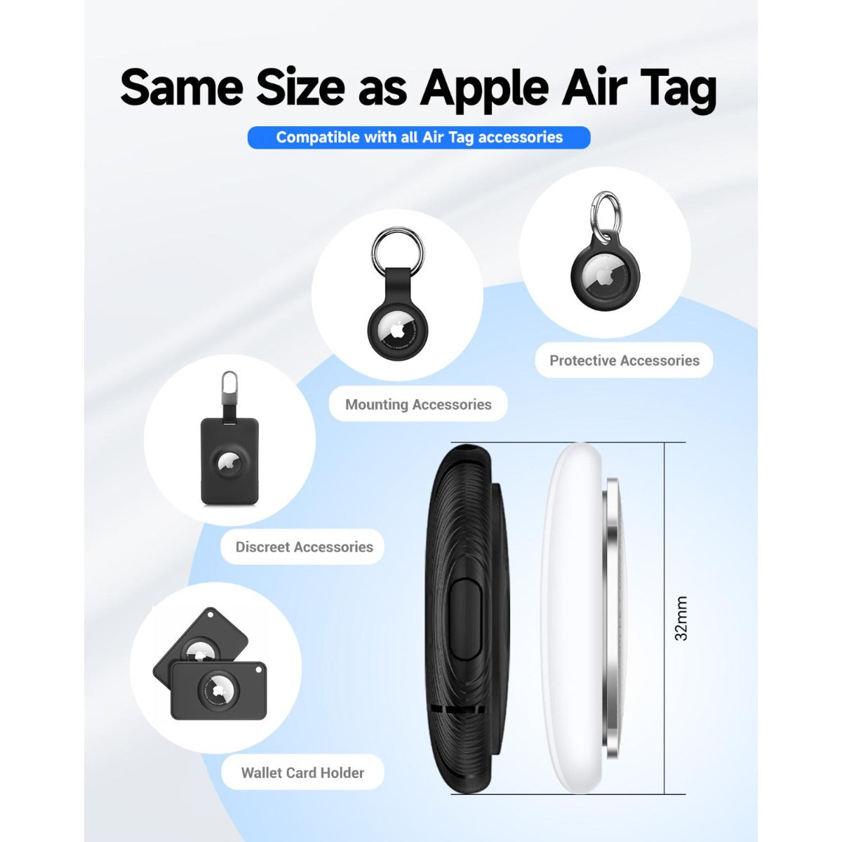Mili - LiTag Dual-system Lanyard Black - 4 Pack