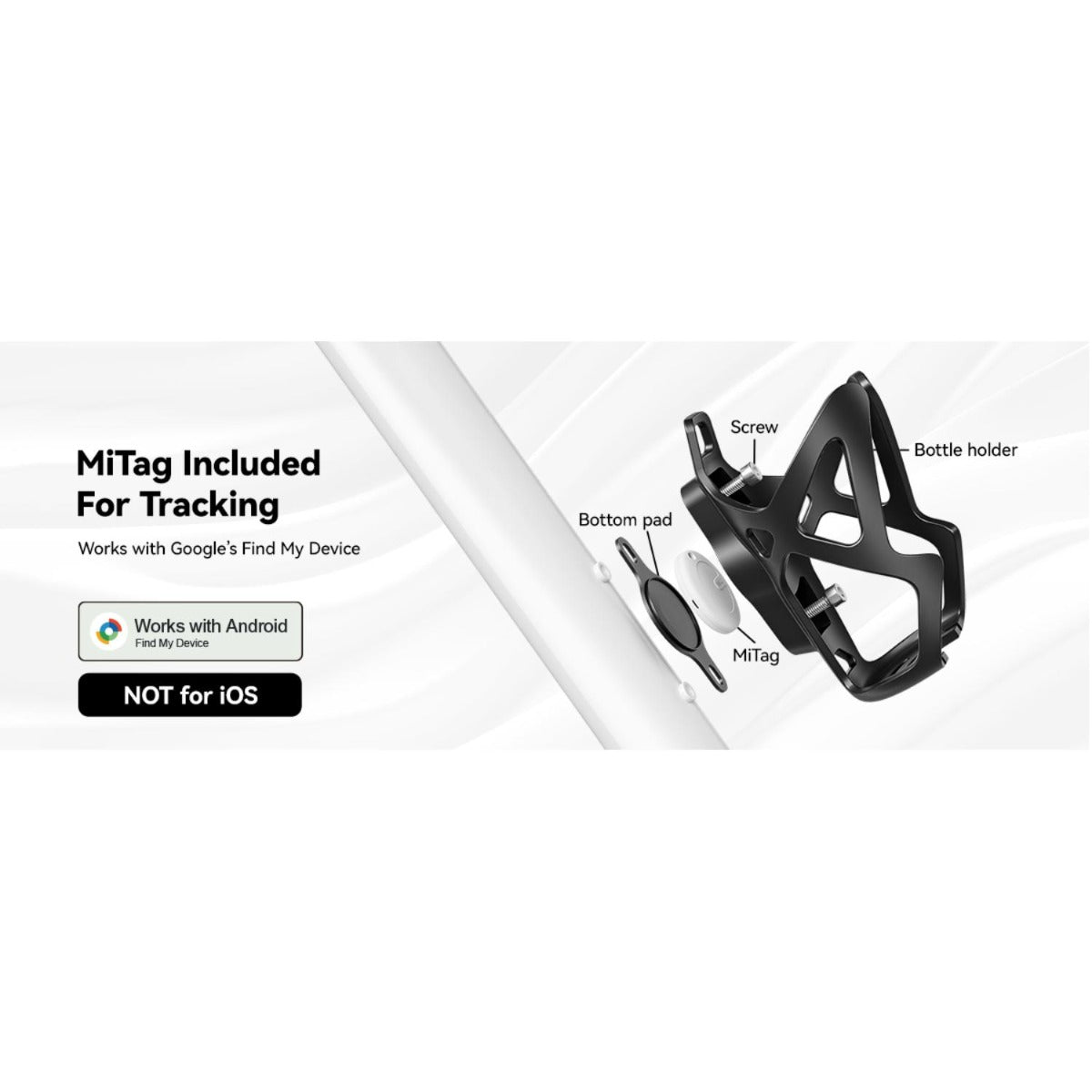 Mili - MiTag Bicycle Bottle Holder - Black