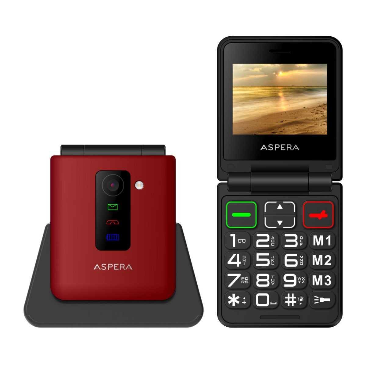 Aspera - F50 128MB Smartphone - Red - Wholesales Supply