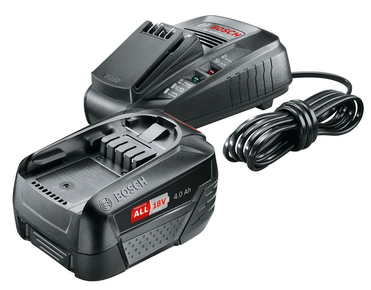 Bosch - 18 Volt Lithium-Ion Battery and Charger Starter Set 4.0ah - Wholesales Supply