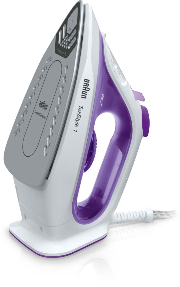 Braun - TexStyle 1 Steam Iron - Violet/White - Wholesales Supply