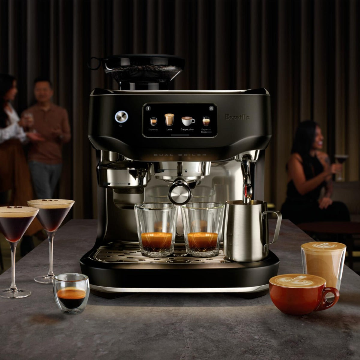 Breville - the Oracle Dual Boiler Automatic Espresso Machine - Black Truffle - Wholesales Supply