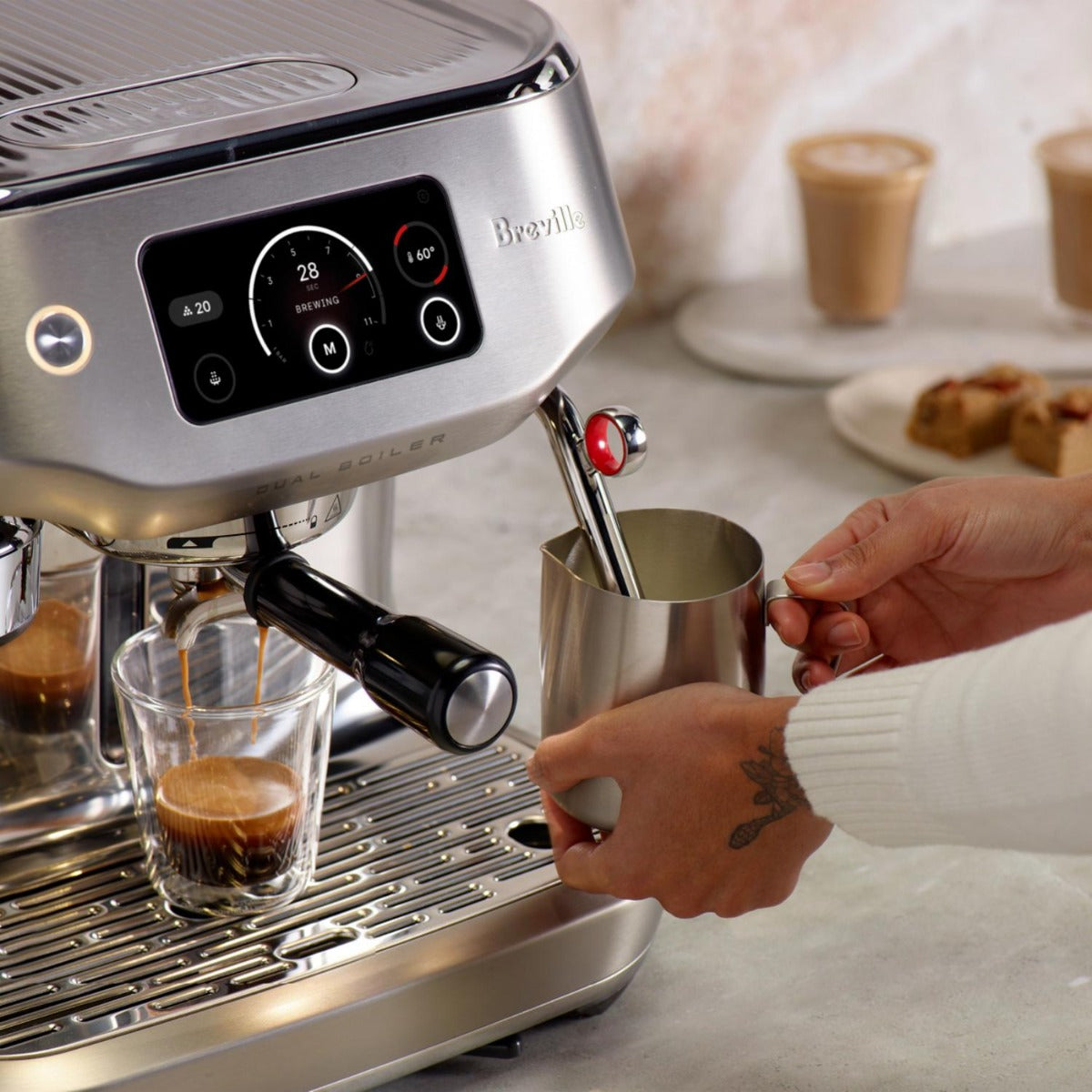Breville - the Oracle Dual Boiler Automatic Espresso Machine - Brushed Stainless Steel - Wholesales Supply