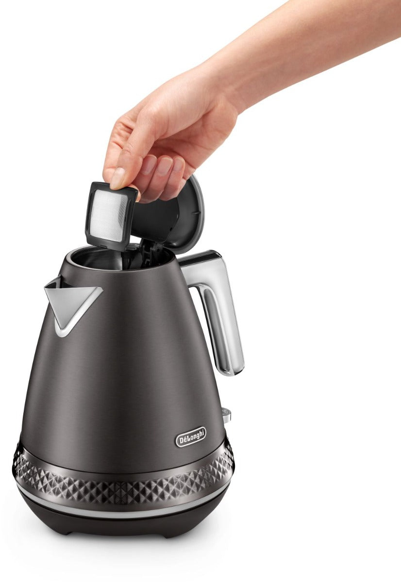 Delonghi - Diadema 1.7L Kettle - Onyx Black - Wholesales Supply