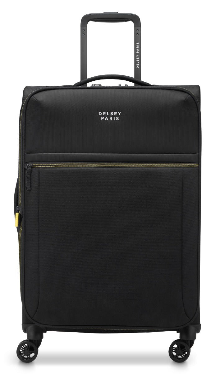 Delsey - 67cm Brochant 3 Trolley Ext 4Dr - Black - Wholesales Supply